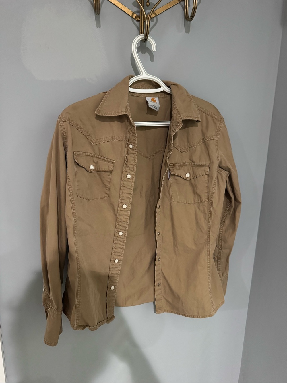 Carhartt Women’s Tan Button Down Shirt/Jacket